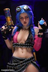 Assos 159cm A-cup sex doll Blue Hair TPE Small Breasts sex doll